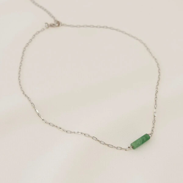 Choker Kailua Mini Elo Cartier com Tubo de Pedra Natural