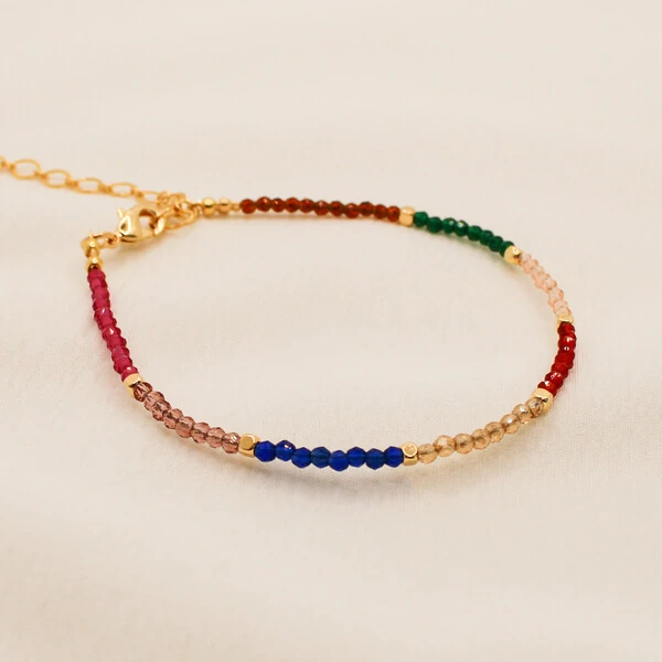 Pulseira Maragogi Cristal e Cubo de Metal