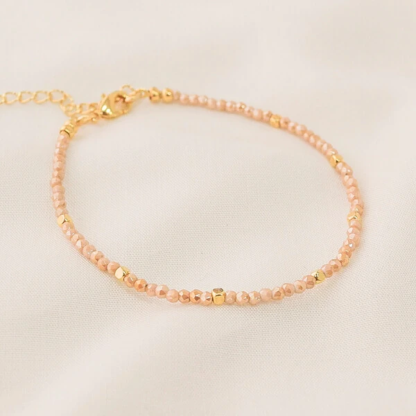 Pulseira Maragogi Cristal e Cubo de Metal