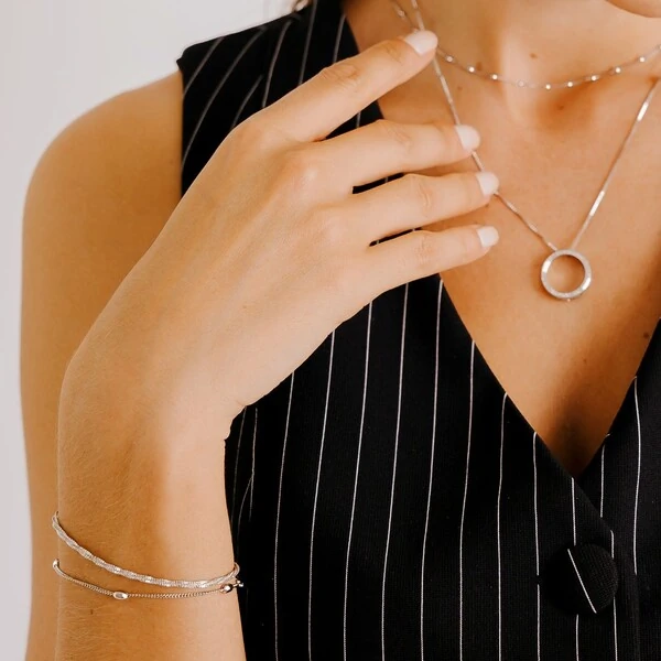 Pulseira Cairo Corrente Grumet com Detalhe Oval