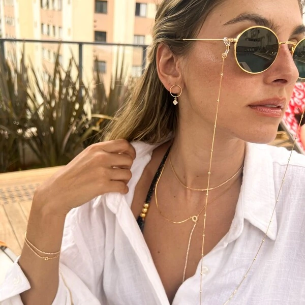 Brinco Caribe Argola Frontal com Pingente Flor Zircônia