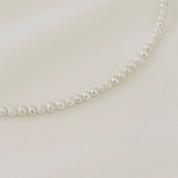 Choker Como Mini Pérola Natural Água Doce