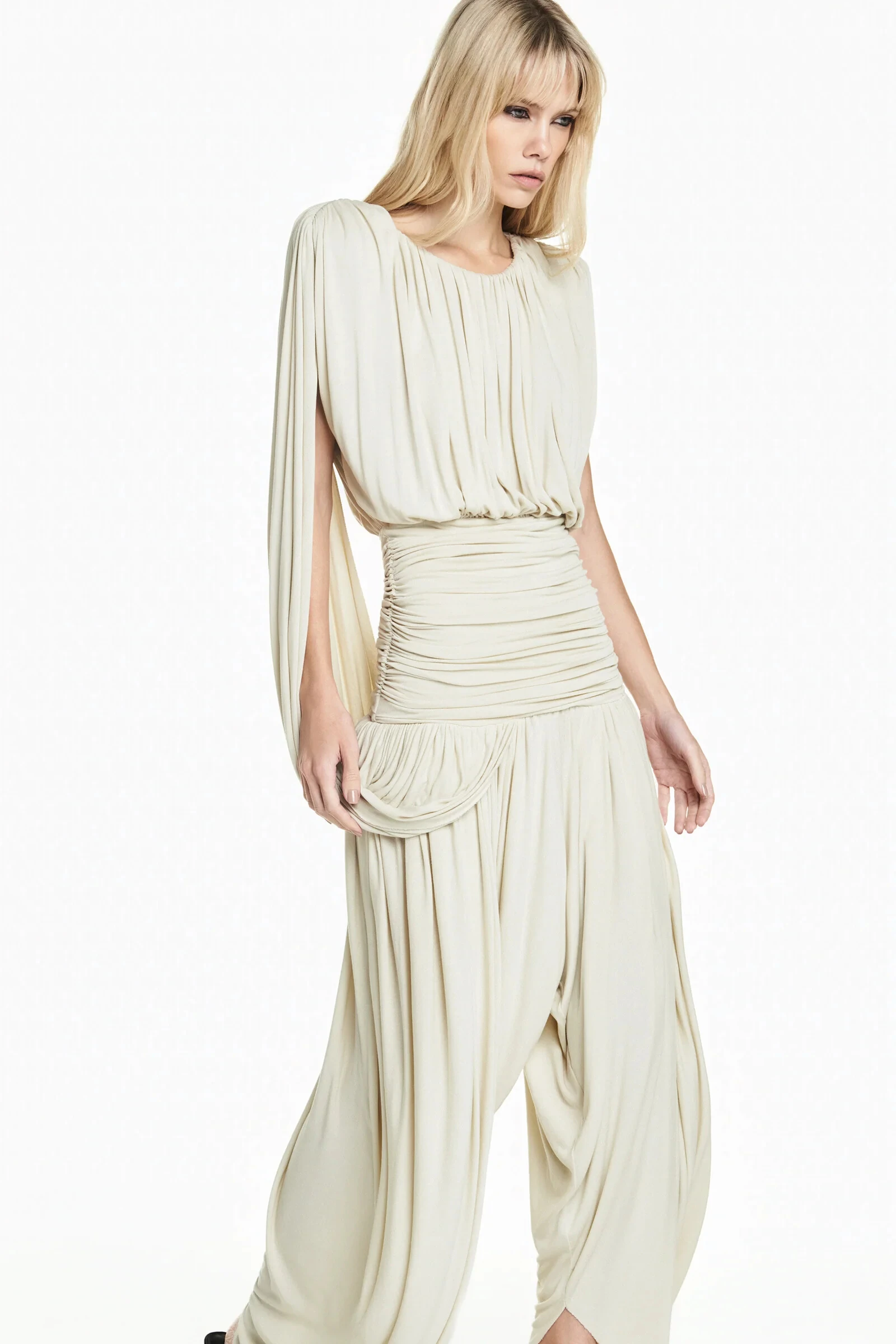 FotoMacacão Corpo Pala Drapeada Bege P