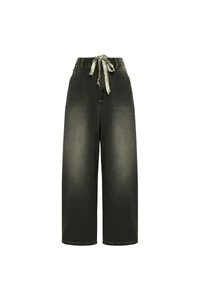Calça perna ampla balloon jeans