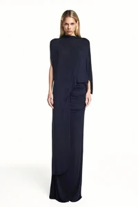 Blusa kaftan assimétrica malha