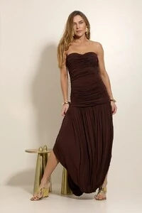 Vestido tomara que caia corpo