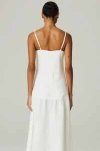 Vestido linho evase