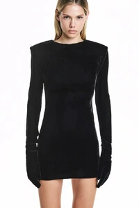 Vestido Curto m/l Luvas