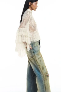 Calça Jeans perna reta manchada
