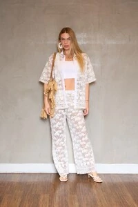 Calça coqueiro renda elástico Botik