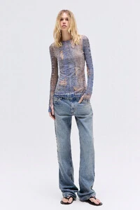 Calça Jeans perna reta cintura
