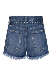 Shorts loose jeans escuro