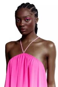 Vestido longo tira de amarrar