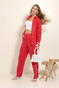 Calça Linho Bicolor