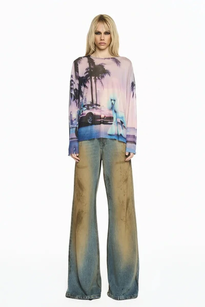 Foto Blusa Manga Longa Quadrada Tule Poodle