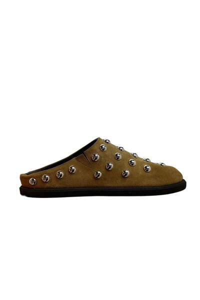 FotoMule Clog Couro Tachas Botik