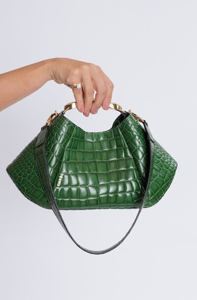 FotoBolsa Eylin Croco Em Couro LegÍtimo Suela Uni