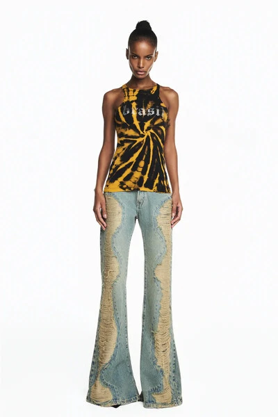 Foto Regata Nadador Rib Tie Dye Amarelo