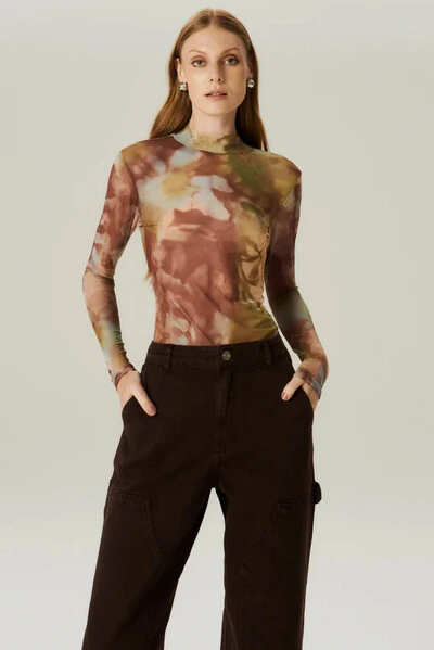 Foto Blusa Tule Manga Longa