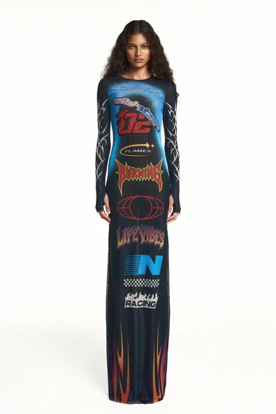 Foto Vestido longo tule motocross