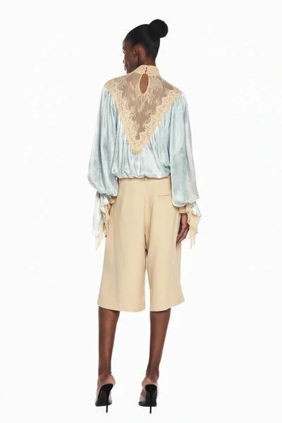 Foto Bermuda Alfaiataria Crepe Heavy Patou