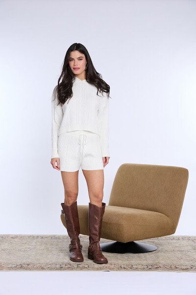 Foto Conjunto Shorts Com Blusa Tricot Botik