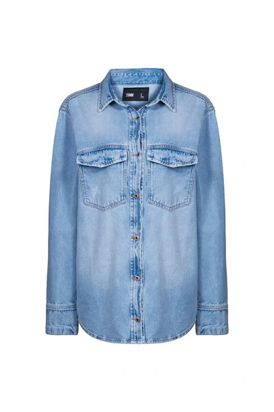 Foto Camisa Denim Lavagem Clara