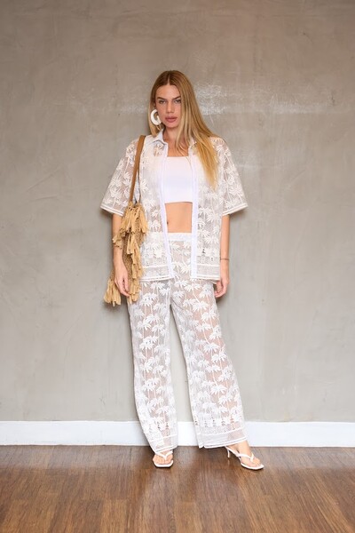 FotoCalça coqueiro renda elástico Botik