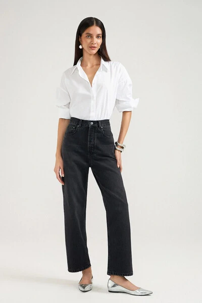 Foto Calça Wide Leg Cropped Black