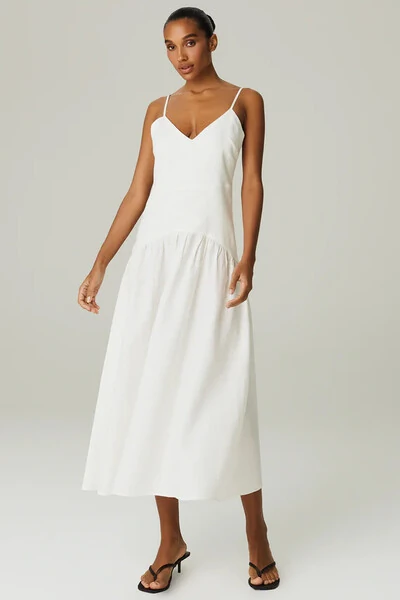 Foto Vestido linho evase