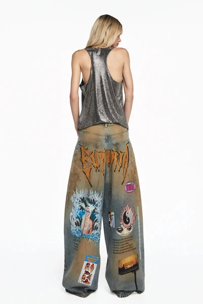 Foto Calça Jeans Euphoria Estampado