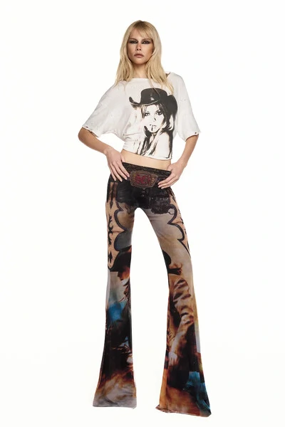 Foto Calça Flare Tule Wild West