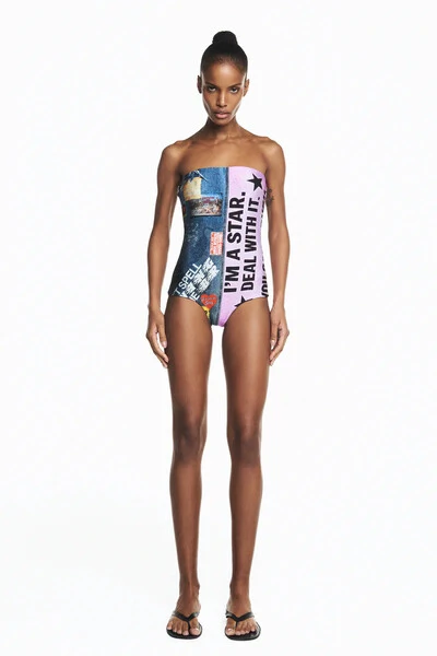 Foto Maiô Tomara Que Caia Brasil Jeans Estampado