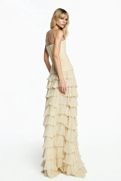 FotoSaia longa babados chiffon