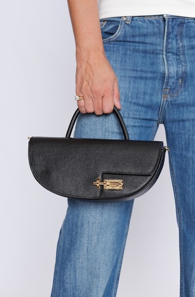 Foto Bolsa Serena Em Couro LegÍtimo Preto Uni