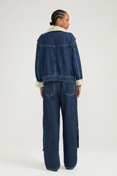 FotoJaqueta Aviator Sherpa Jeans