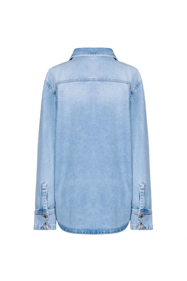 Camisa Denim Lavagem Clara