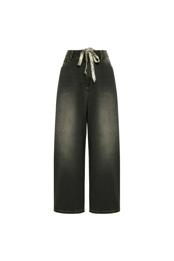 Calça perna ampla balloon jeans