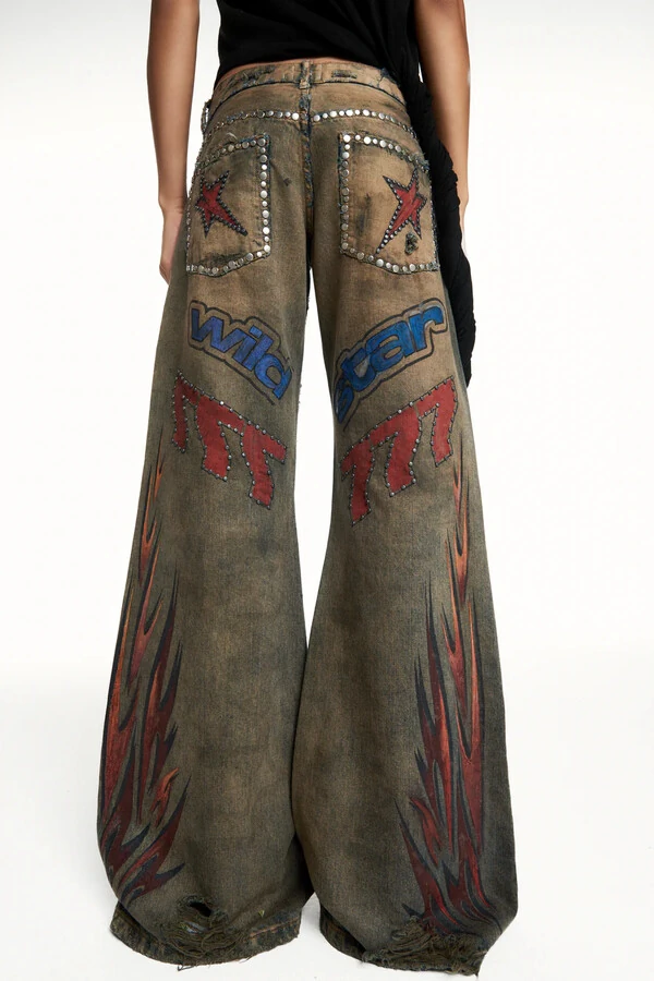 Calça jeans motocross