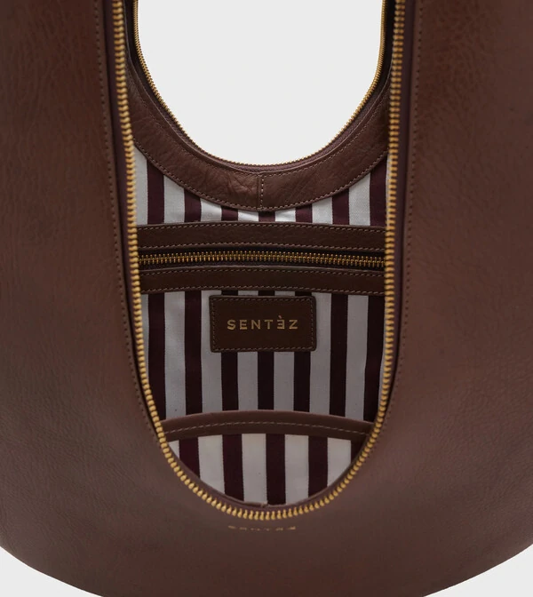 Bolsa Mali Em Couro LegÍtimo Chocolate Uni