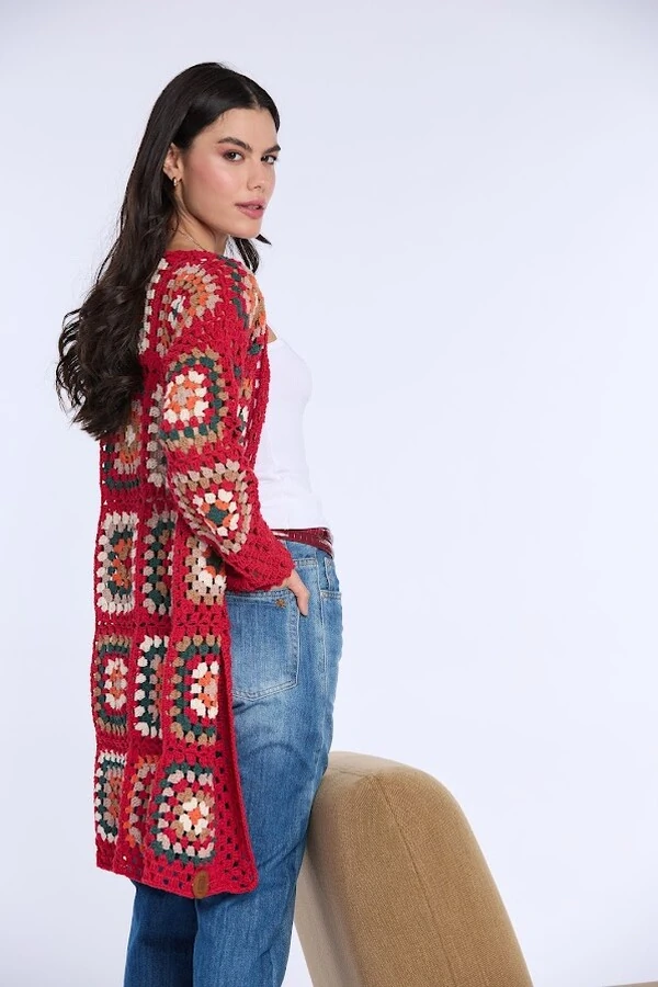 Kimono Crochet Longo Botik