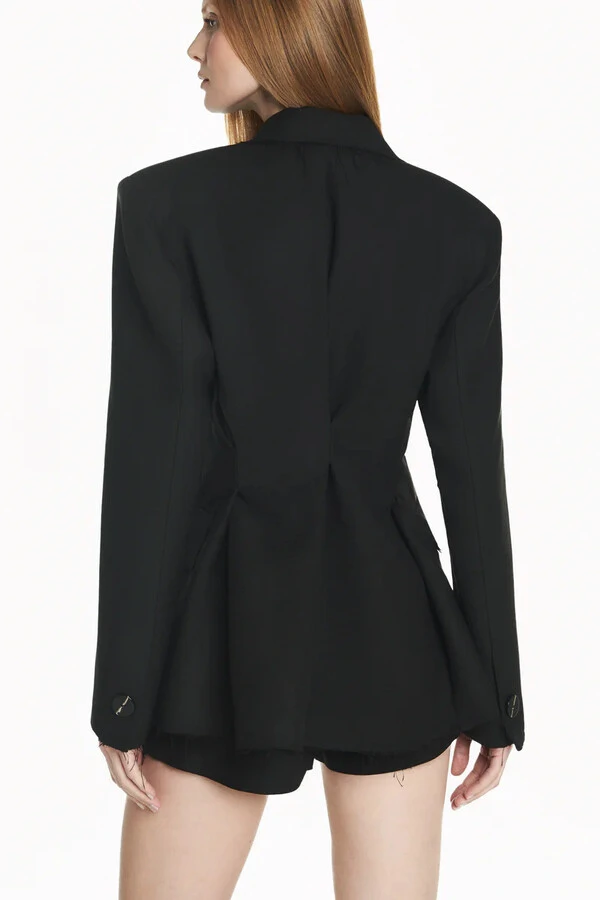 Blazer Alfaiataria Acinturado A Fio Heavy Patou