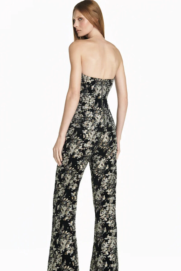 Calça Alfaiataria Jacquard Floral