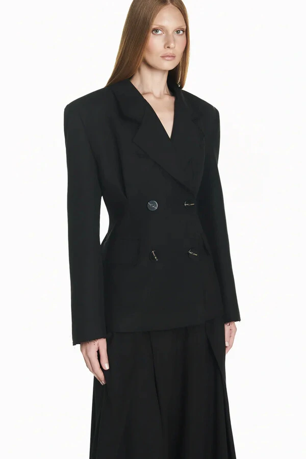 Blazer Alfaiataria Acinturado A Fio Heavy Patou