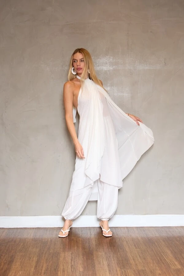 Túnica longa tule Botik