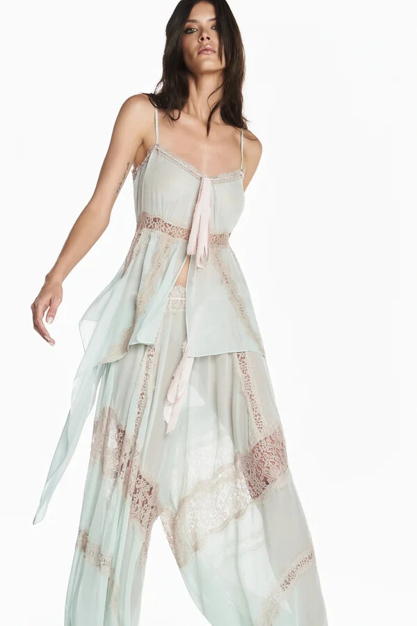 Blusa Com Alça Chiffon