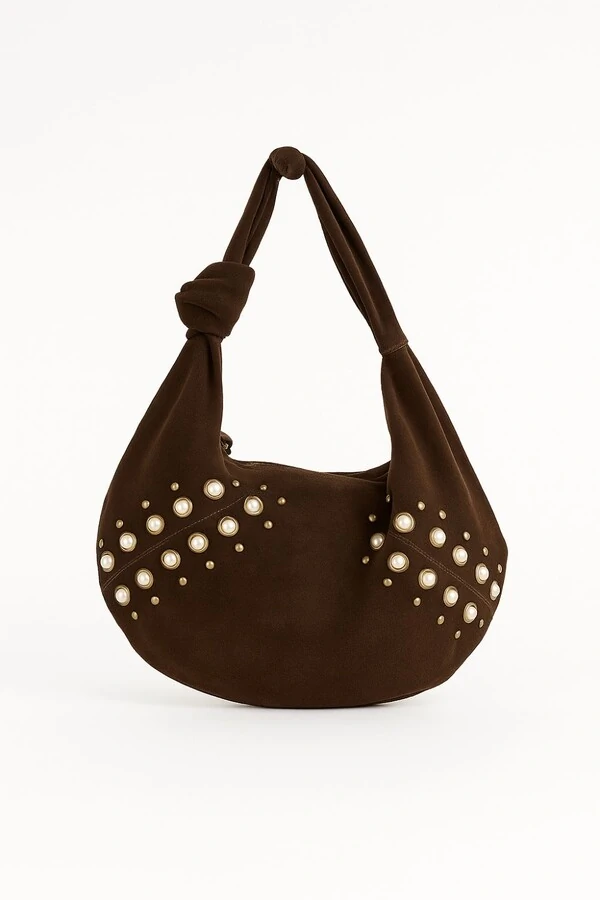 Bolsa Couro tachas botik