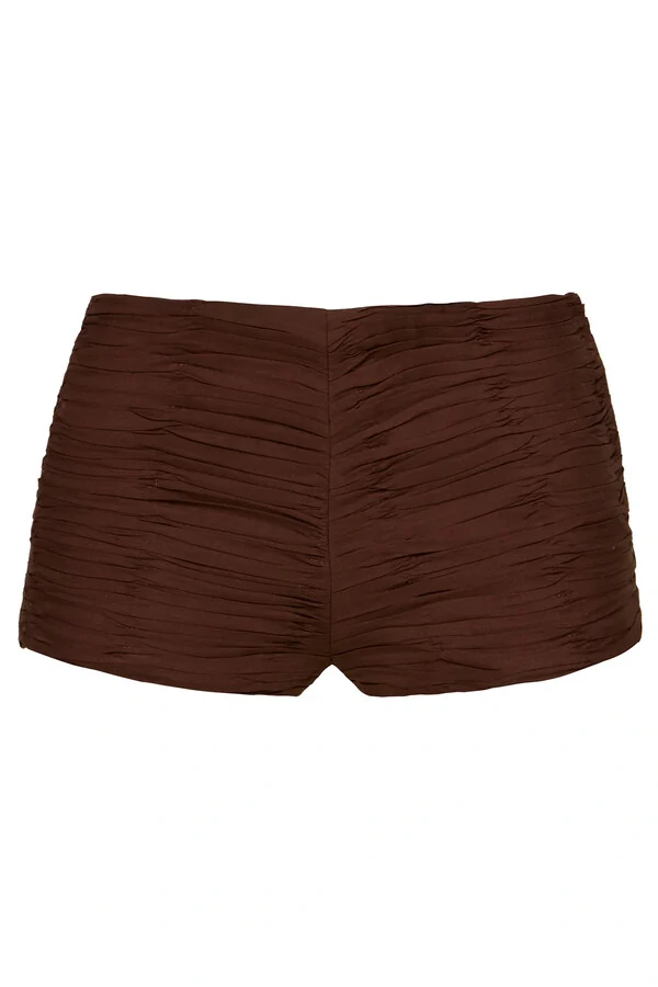 Mini shorts drapeado Algodão