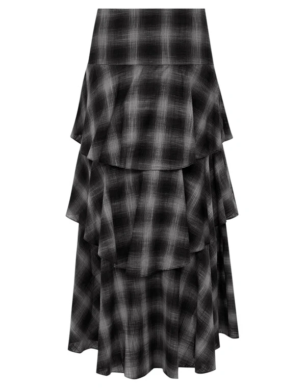 Saia Ruffled Tartan Xadrez