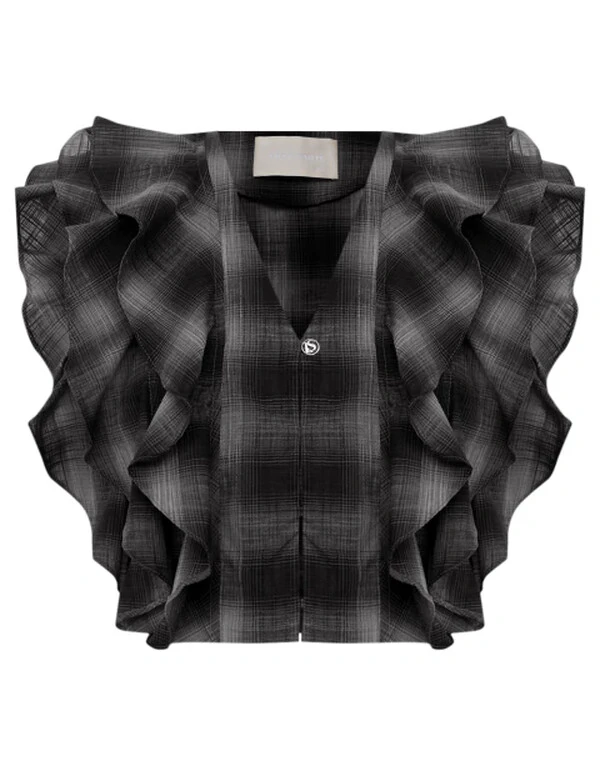 Blusa Sm Wavy Tartan Xadrez